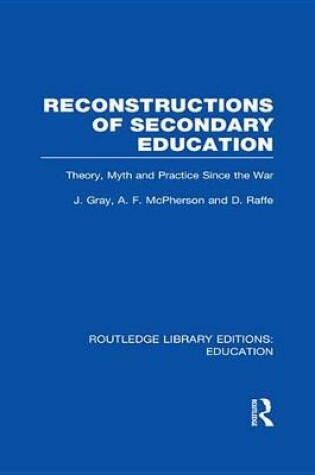 Cover of Reconstructions of Secondary Education