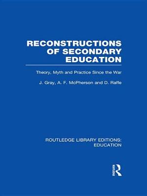 Cover of Reconstructions of Secondary Education