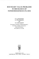 Cover of Boundary Value Problems in Mechanics of Nonhomogenous Fluids