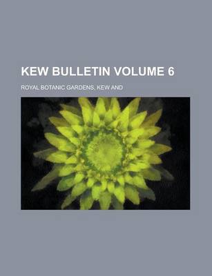 Book cover for Kew Bulletin Volume 6