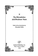 Cover of The Krushchev and Brezhnev Years