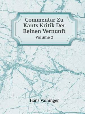 Book cover for Commentar Zu Kants Kritik Der Reinen Vernunft Volume 2