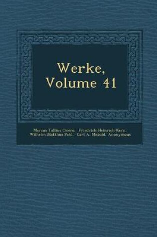 Cover of Werke, Volume 41