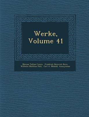 Book cover for Werke, Volume 41