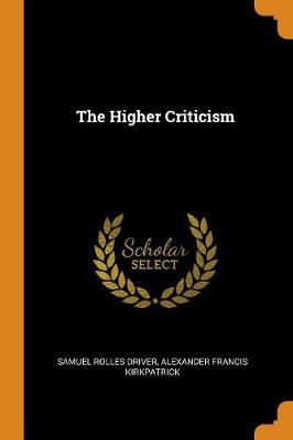 Book cover for The Higher Criticism