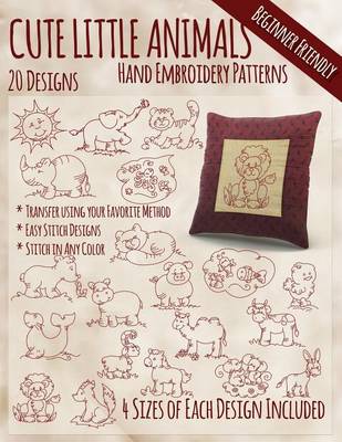 Book cover for Cute Little Animals Hand Embroidery Designs