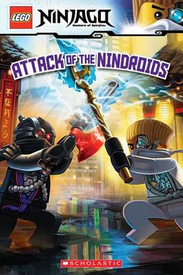 Book cover for Attack of the Nindroids (Lego Ninjago: Reader)