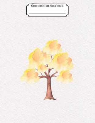 Book cover for Composition Notebook Watercolor Tree Design Vol 1