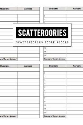 Cover of Scattergories Score Record