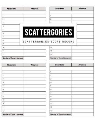 Book cover for Scattergories Score Record