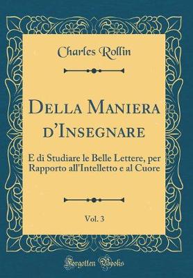 Book cover for Della Maniera d'Insegnare, Vol. 3