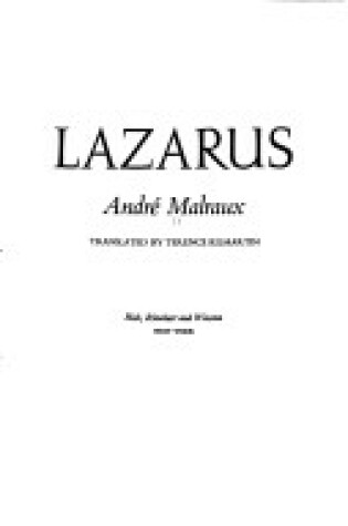 Cover of Lazarus