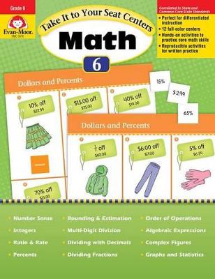 Cover of Take It to Your Seat: Math Centers, Grade 6 Teacher Resource