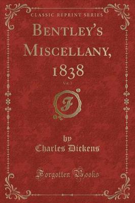 Book cover for Bentley's Miscellany, 1838, Vol. 3 (Classic Reprint)
