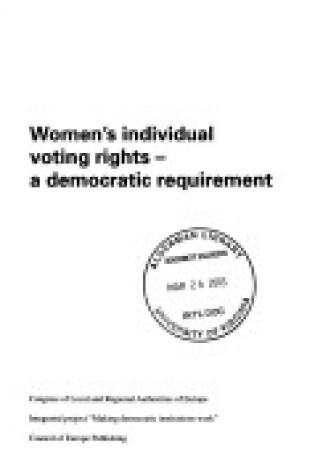 Cover of Women's Individual Voting Rights