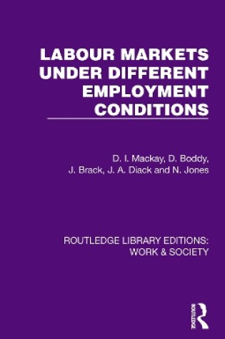 Cover of Labour Markets Under Different Employment Conditions