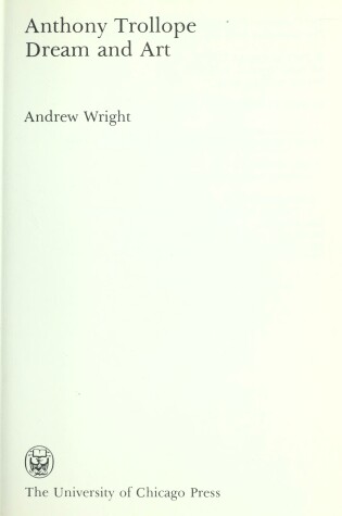 Cover of Wright: Anthony Trollope