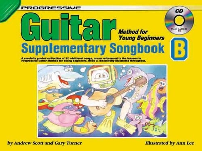 Book cover for Progressive Young Beginner Guitar Supplimentary Songbook B - B+W