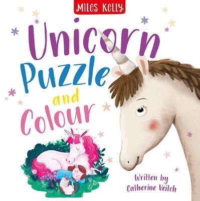 Book cover for Unicorn Puzzle and Colour Book