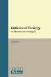 Book cover for Criticism of Theology