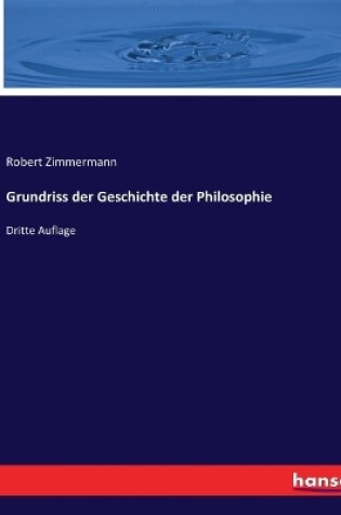 Cover of Grundriss der Geschichte der Philosophie