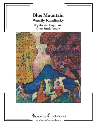 Book cover for Blue Mountain Cross Stitch Pattern - Wassily Kandinsky