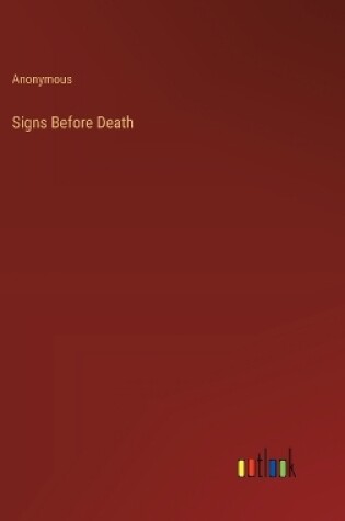 Cover of Signs Before Death