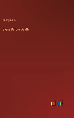 Book cover for Signs Before Death