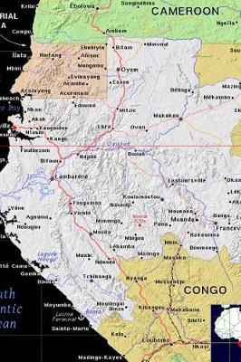 Book cover for Modern Day Map of Gabon in Africa Journal