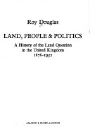 Cover of Land, People and Politics