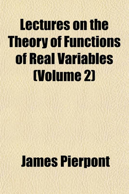 Book cover for Lectures on the Theory of Functions of Real Variables Volume N . 2