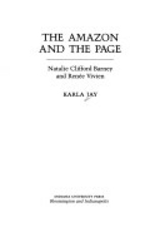 Cover of The Amazon and the Page