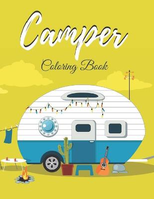 Book cover for camper coloring book