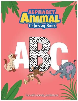 Book cover for Alphabet animal coloring book