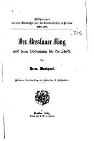 Cover of Der Breslauer Ring und Seine Bedeutung fur Die Stadt