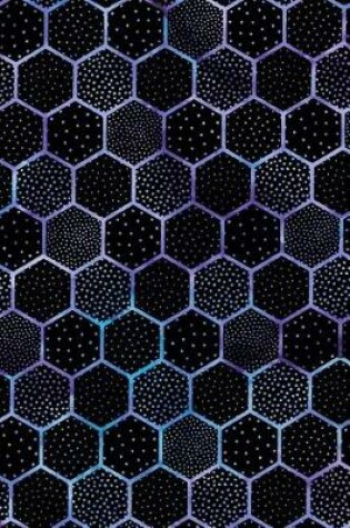 Cover of Journal Notebook Polka Dots and Hexagons Pattern 3