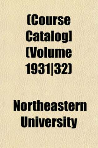 Cover of [Course Catalog] Volume 1931/32