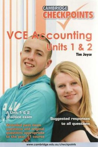 Cover of Cambridge Checkpoints VCE Accounting Units 1and 2