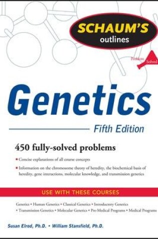 Cover of Schaum's Outline of Genetics, Fifth Edition