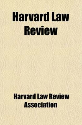 Cover of Harvard Law Review Volume 18