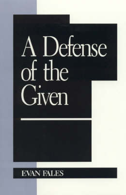 Book cover for A Defense of the Given