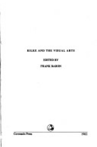 Cover of Rilke & the Visual Arts