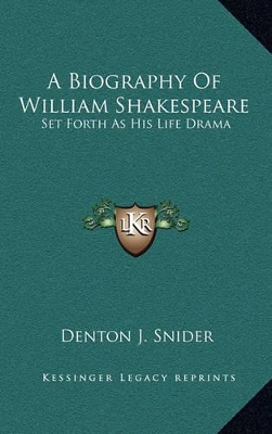 Book cover for A Biography of William Shakespeare