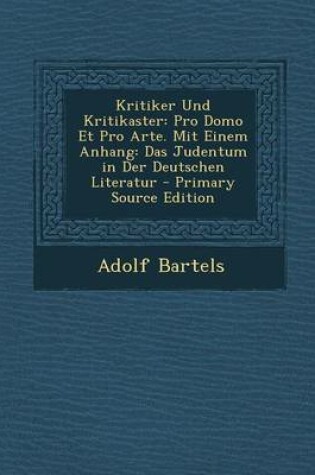 Cover of Kritiker Und Kritikaster