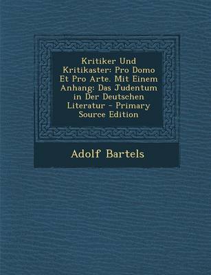 Book cover for Kritiker Und Kritikaster