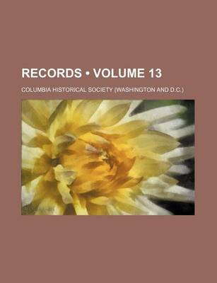 Book cover for Records (Volume 13)