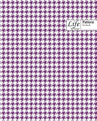 Book cover for Checkered II Pattern Composition Notebook Wide Large 100 Sheet Purple Cover