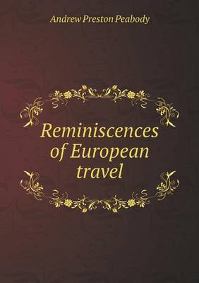 Book cover for Reminiscences of European travel