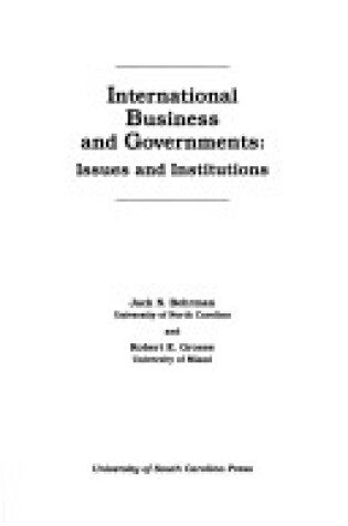 Cover of International Business and Governments