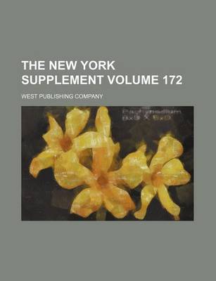 Book cover for The New York Supplement Volume 172